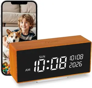 Clock Camera, 1080P Full HD, Security Camera, with Night Vision, Bluetooth Connection，AI Motion Detection Alarm, Local & Cloud Storage, Nanny Camera for Indoor Home Security Recording Recording Monitor Recording Installation Device Automatic Monitor