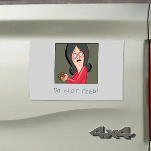 Bob's Burgers Fridge Magnets | Bob's Burgers Linda Belcher Do Not Feed Refrigerator Magnet, Car Magnet