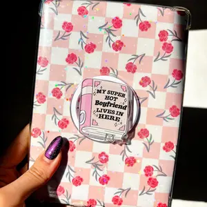 Coquette Kindle Grip, Bookish Phone Grip, Cute Bookish Merch Gift for Book Lover magnetic mount accessories Foldable Wireless pop socket