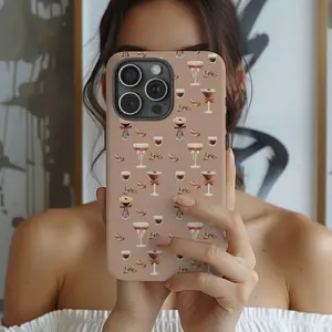 Magsafe Espresso Martini Coquette iphone 16 Pro Case Mocha Mousse Case Coffee Lover Gift, Aesthetic, Mothers Day Gift, Bow Design, Cute Girly, CoquetteTough Phone Case, Cute Gift for Her, Top Trendy