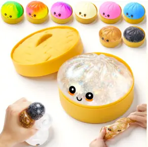 Dumpling Mystery Box - Full of surprises,NOT ALL Glitter,Random Styles Surprise, Colorful Soft Squeeze Stress BallsFidget Sensory Toy, Decompression Gift for Kids AdultsSquishy toy, Soft Sensory Squeeze Toy for Stress Relief