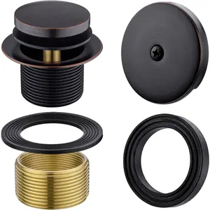 Brass Tip-Toe Tub Drain Kit Oil Rubbed Bronze Tub Drain and Overflow Kit with Single Hole