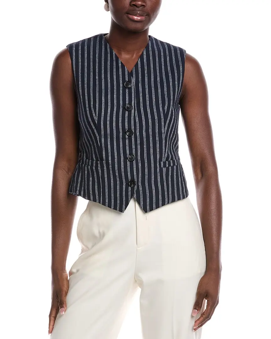 Gracia Linen-Blend Waistcoat