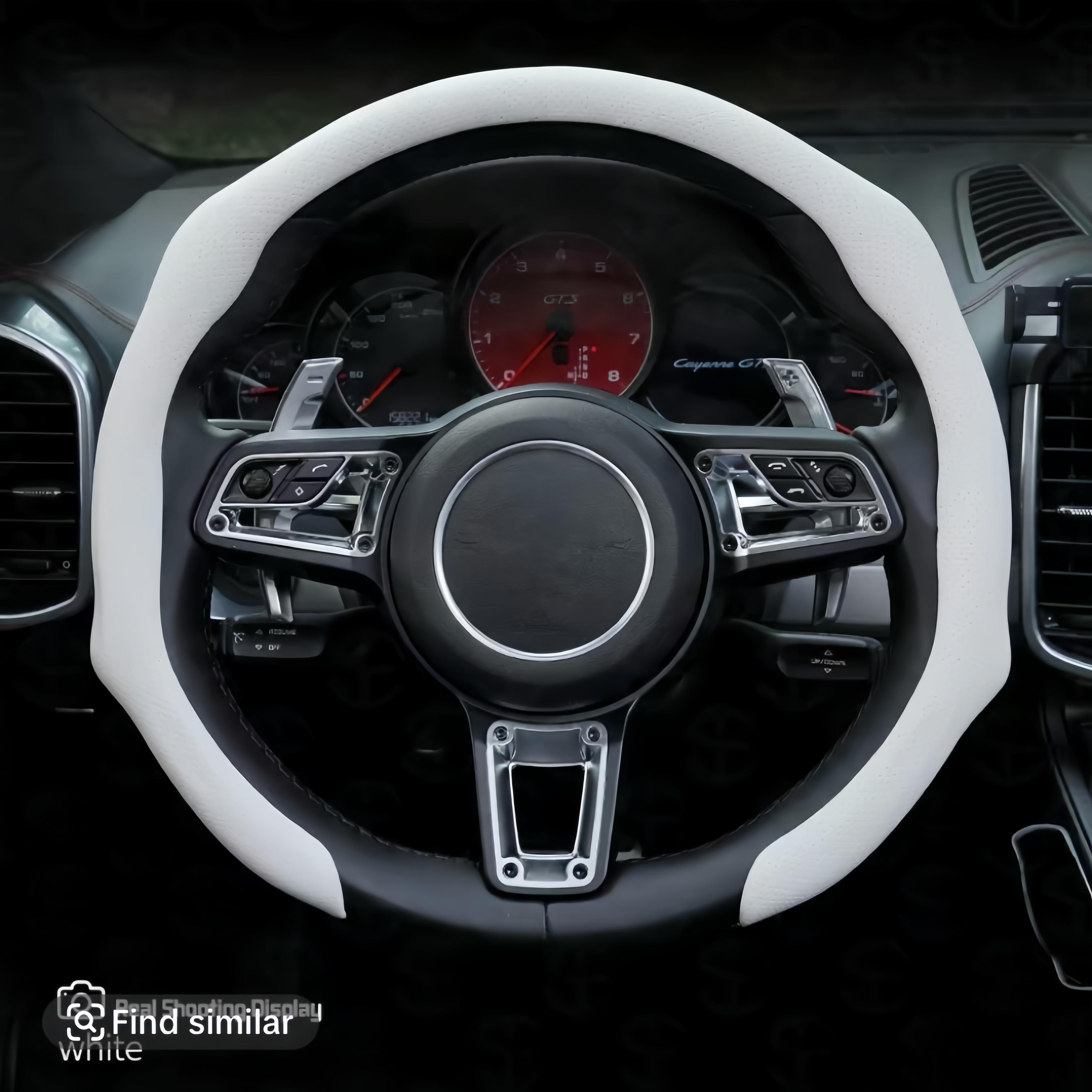 Red Napa Leather Steering Wheel Cover for 2026 New Car Models – Ultra-Thin, Breathable, and Quick-Turning with Non-Slip Grip. Designed for All-Season, Modern Sporty Driving Comfort and Enhanced Anti-Slip Performance