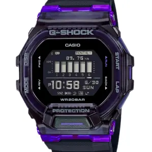 GBD200SM-1A6 New G Shock G Squad digital transparent purple digital men' s watch