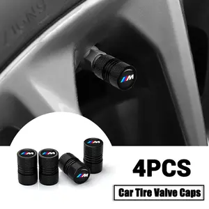 4pcs/set Bmw M Emblem Tire Valve Caps, Waterproof Airdust Proof, Compatible with Various Models, Durable Design for Cars & Bikes