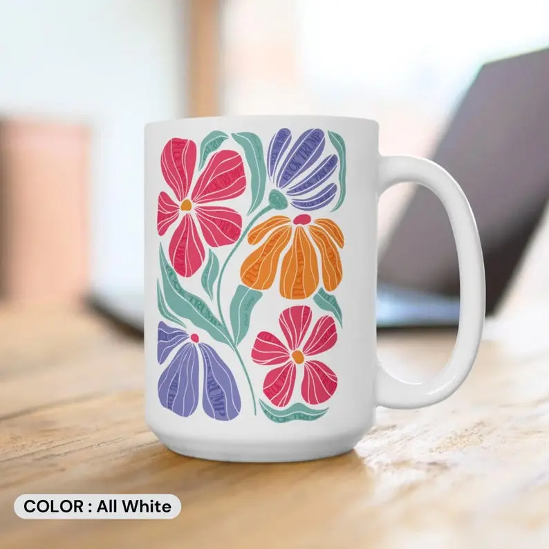 Anti Trump Coffe Mug, Subtle Anti-Maga Trump Mug, Anti Trump Flower, Gifts For Supporter Kamala, Feminist liberal gift Mug