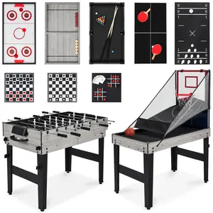 Best Choice Products 13-in-1 Combo Game Table Set w/ Ping Pong, Foosball, Basketball, Air Hockey, Archery