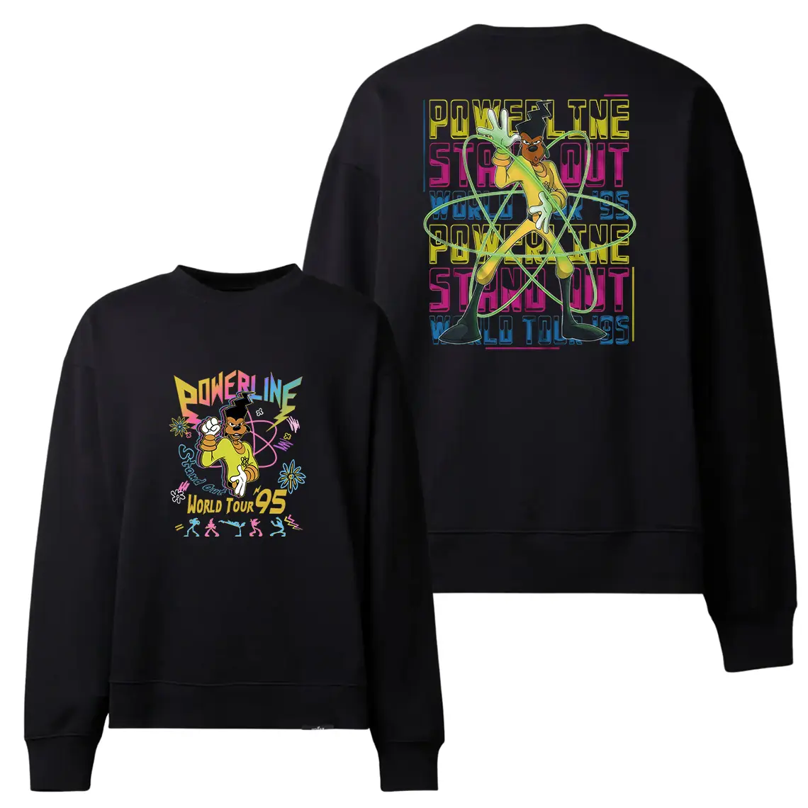 Retro Powerline Stand Out World Tour 95 Two Sided Shirt, A Goofy Movie Tee, Holiday Family Trip Matching Family Sweatshirt, Magic Kingdom Max Goof