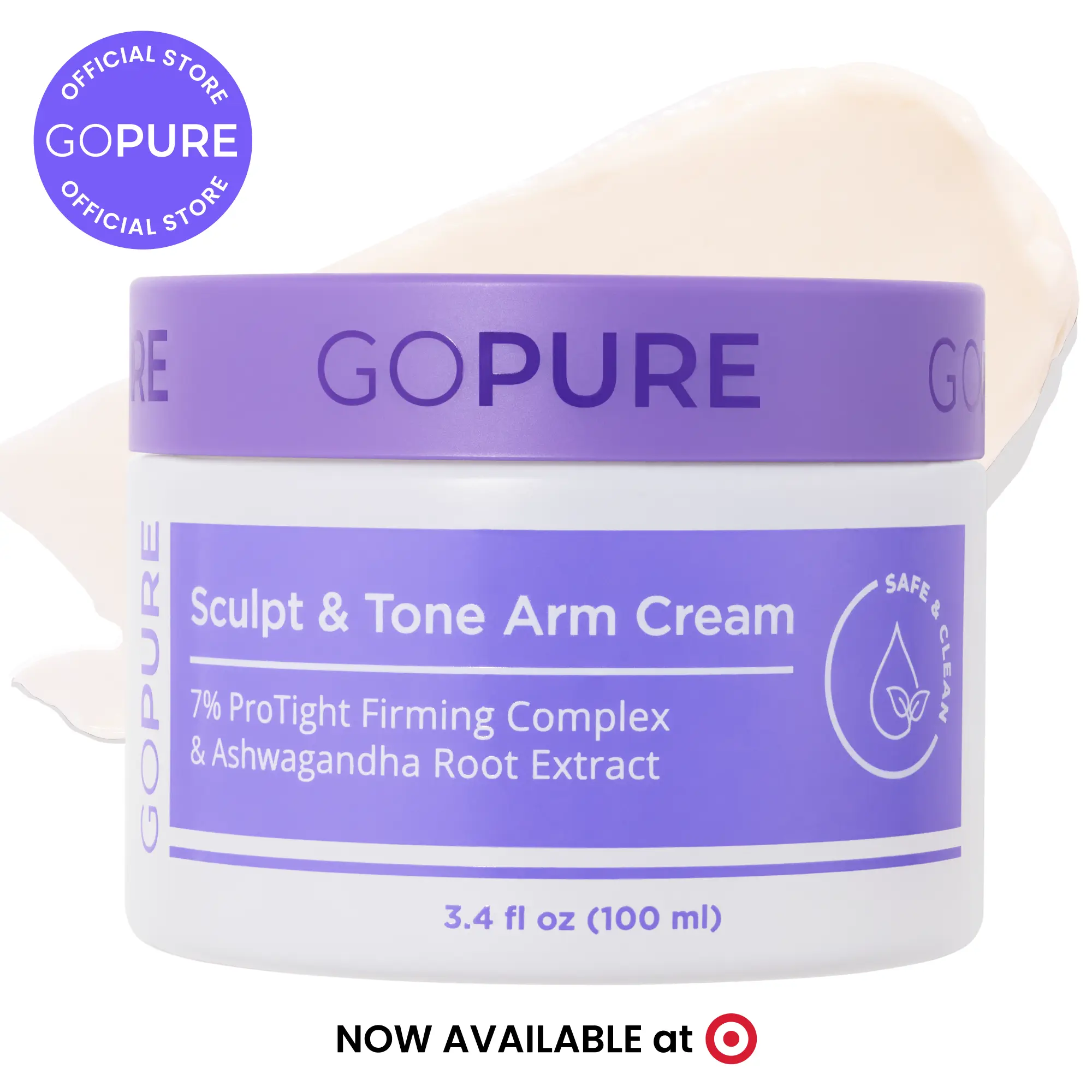 GOPURE Sculpt & Tone Arm Cream with 7% ProTight Firming Complex & Ashwagandha Root Extract Daily Hydrating Moisturizer for Loose Skin Repair