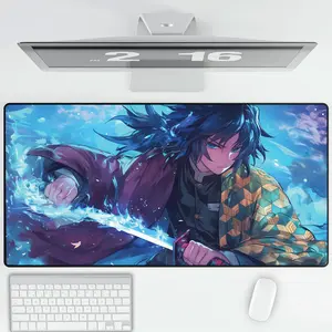 [Sale Up To 50%] Giyu Tomioka Water Hashira Big Computer Mouse Pad | NEKO Mouse Pads Store