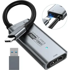 USB 3.0 Capture Card with 100W PD - HDMI to USB-C Video Capture Card 1080P 60fps & 2K 30fps Video Audio Capture Device for Streaming, Game Recording, Compatible for Quest 3, Switch, PS4/PS5
