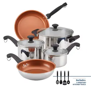 Farberware® Classic Traditions 15-pc. Ceramic Nonstick & Stainless Steel Induction Cookware Pots, Pans & Utensils Set