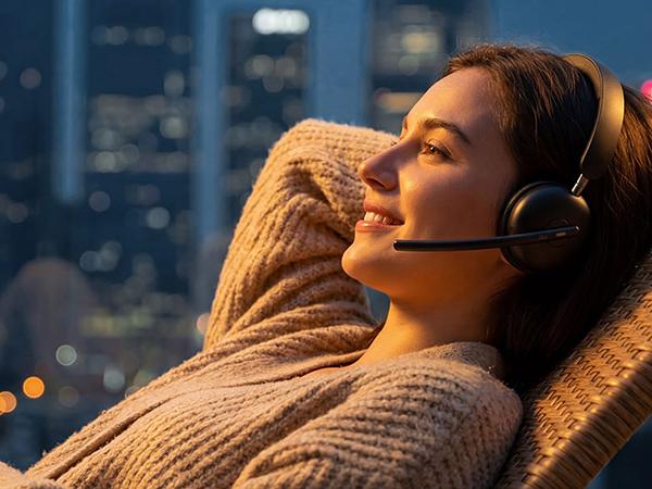 Dytole Wireless Headset with Mic for Work, Bluetooth 5.3 Headset with Noise Cancelling, Wireless Headphones with Mic & USB Dongle, 65H & Mute, Ideal for PC/Call Center/Computer/Laptop/Study