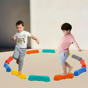 6pcs Stepping Stones Set, Anti-Slip Balance Blocks, Indoor Outdoor Obstacle Course, Fitness Equipment, Sensory Toys for Kids