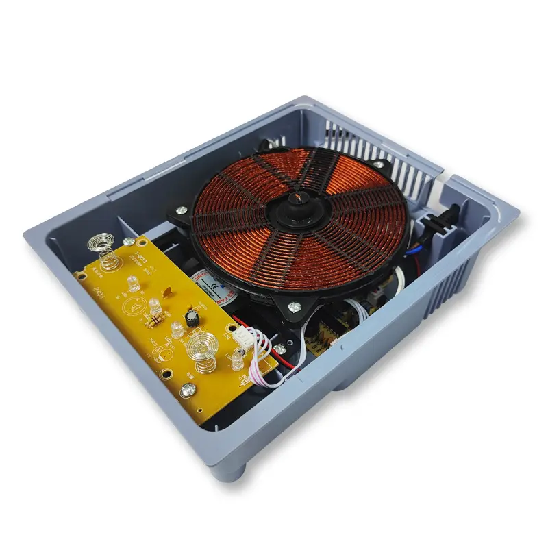 Commercial Compact Recessed Invisible Induction Cooker - 175x215x60mm, Durable Heat Resistant Materials, Energy-Saving Through-Space Heating, Fast-Heating for Island Counter, Slate Countertop