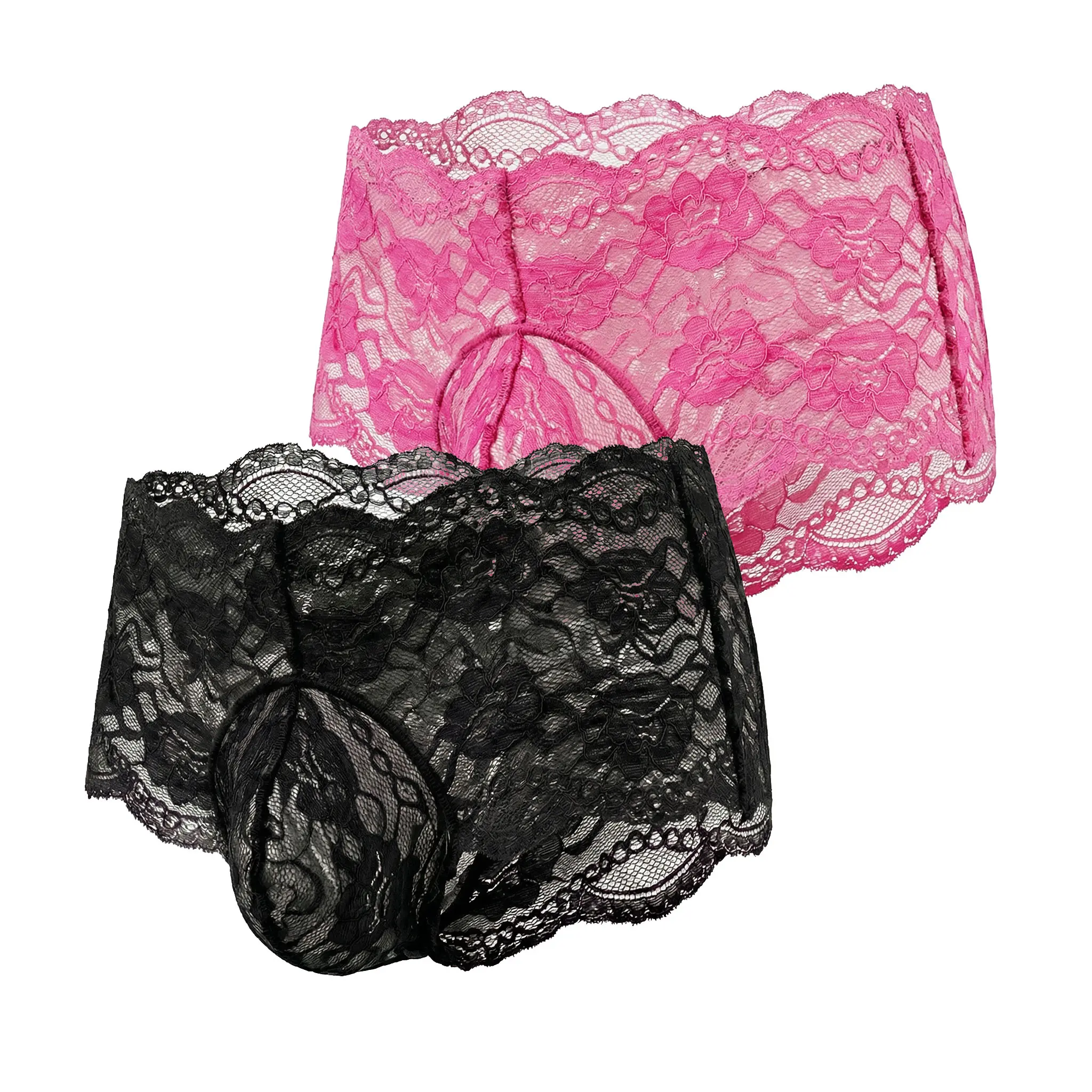 Men's Floral Lace Boxer Trunks, Casual Comfy Breathable Sexy Sheer Boxers, Fashion Men's Lace Underwear tiktok shop deals tiktok shop