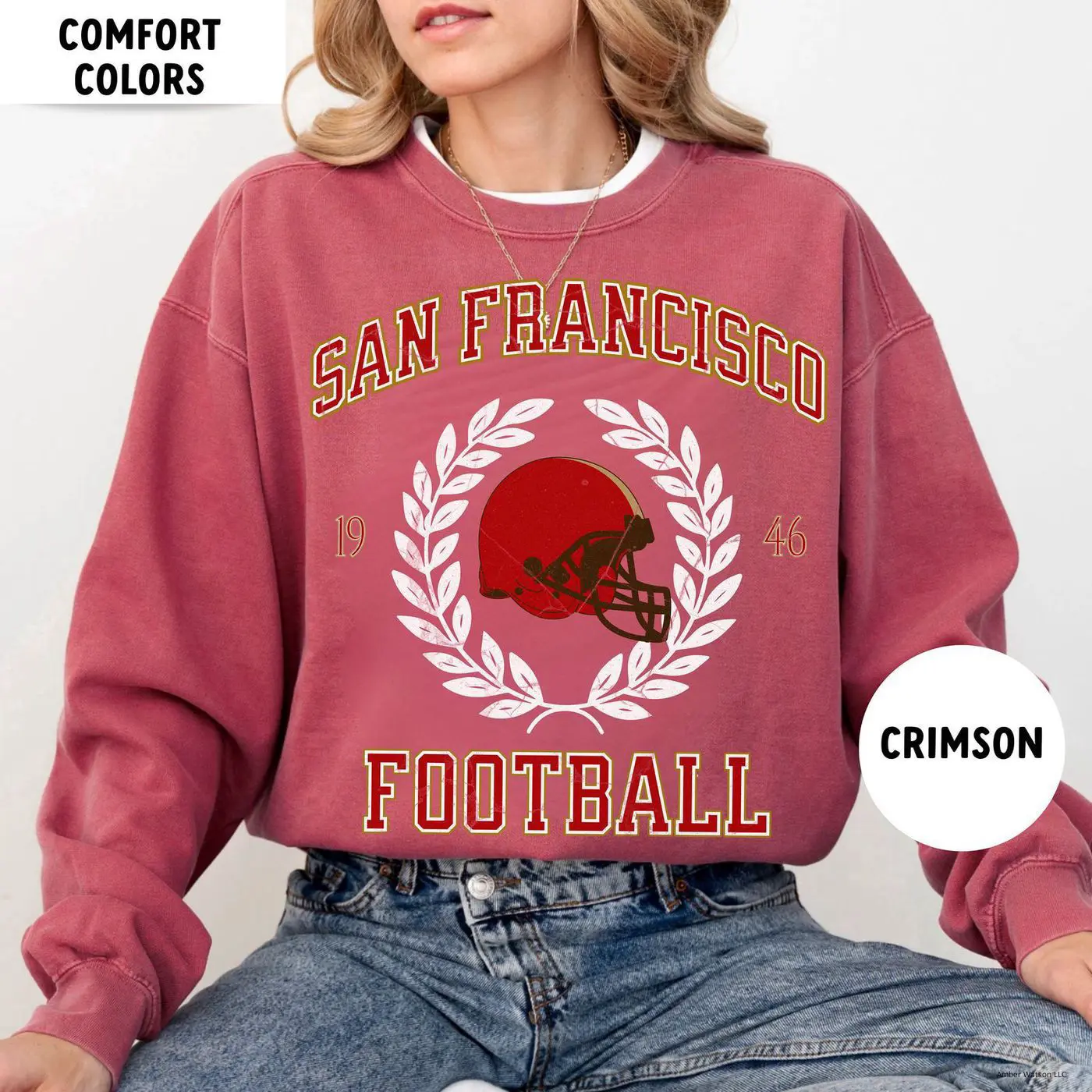 Comfort Colors San Francisco Football Sweatshirt, Vintage San Francisco Football Crewneck, San Francisco T-Shirt, Niner, Nick Bosa Shirt