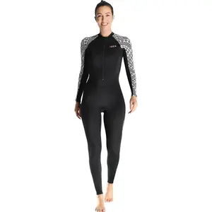 Full  Rash Guard for Women Men Swimsuit Wetsuit   Front Zipper One count for Diving Surfing Kayaking