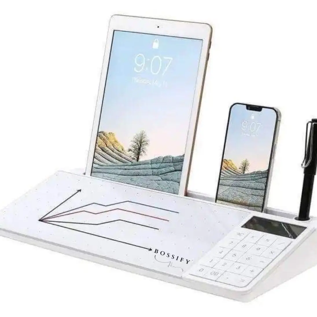 Whiteboard desktop calculator