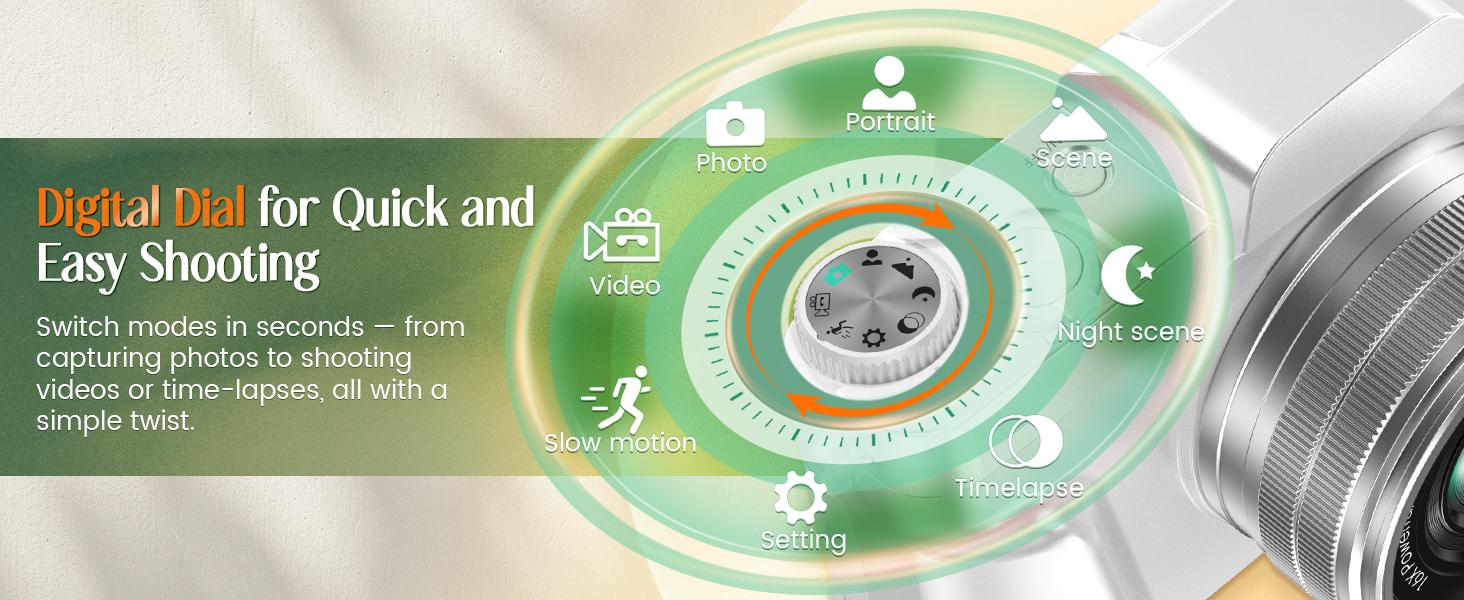 4K Digital Camera for Photography with WiFi,64MP Autofocus Vlogging Camera for YouTube,3'' 180° Flip Screen Compact Travel Camera for Teens with 32GB SD Card,16X Zoom,Anti-Shake,2 Batteries(Black)