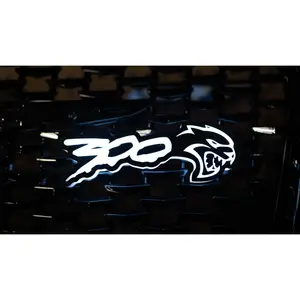 Habibis Carbon Flow Series 300 Cat Front Emblem Lights with Full RGB & Chasing Modes App Controlled Weather Resistant OEM Fit Plug and Play - Car Decals