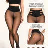 Women's TIVIRA Magic Fleece Lined Tights & Leggings - High Waist, Tummy Control, 1-Lined Seams Front & Back, 4-Way Stretch Move, Fleece-Soft Warmth, Cold Wash Tights, Thick Semi-Transparent, Winter Thermal Basic, 5 Shades, Size XS-3XL