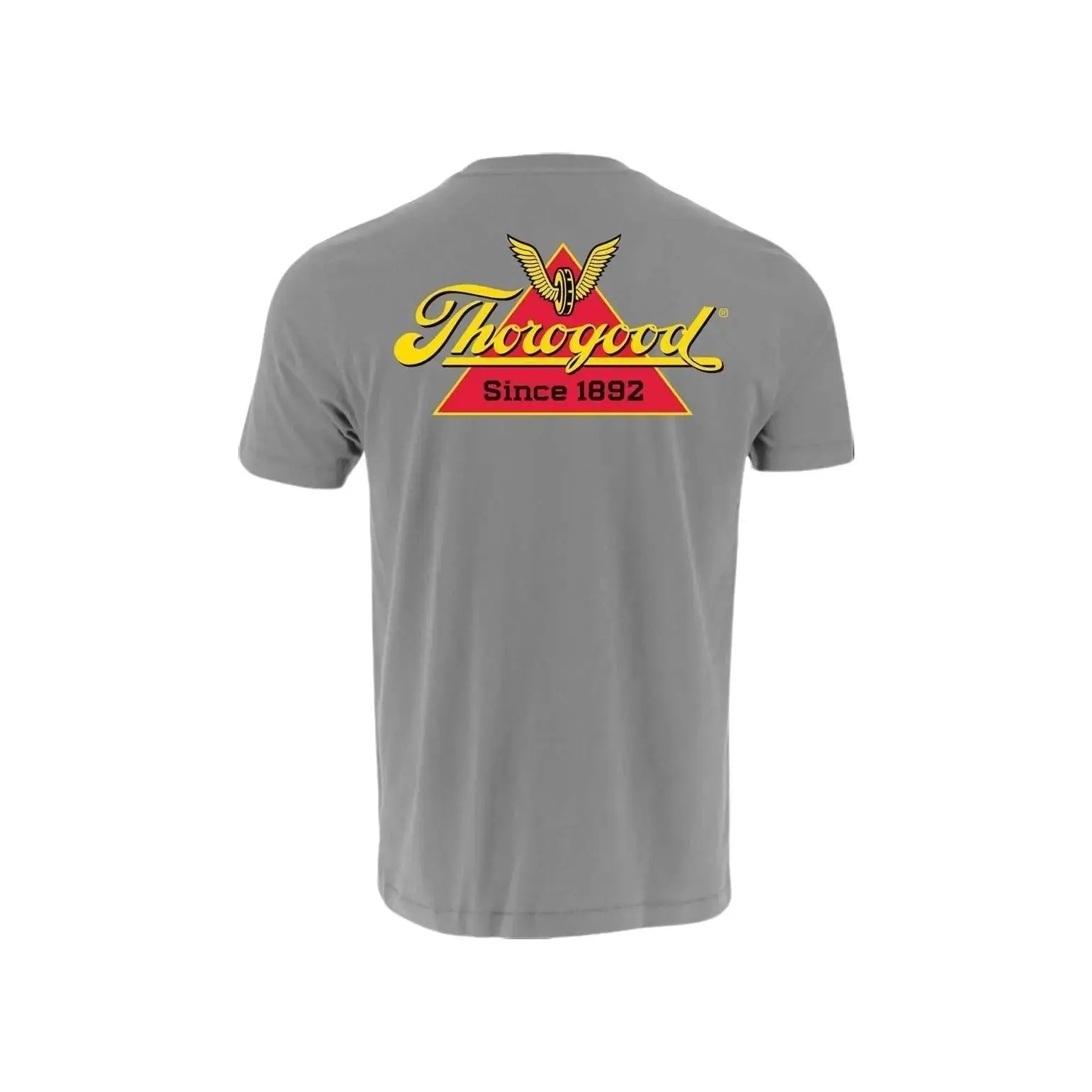 Thorogood Men's Full Logo Print Graphic Tee - Short Flag Sleeves, Ribbed Crew Neck, Casual Fit, Lightweight Pre-Shrunk Cotton, Cold Wash, Made in USA Slim-Fit T-Shirt