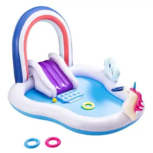 70'' x 92'' x 50'' Play Center Update 34 gal Novelty Kiddie Pool Rainbow - Sun Squad