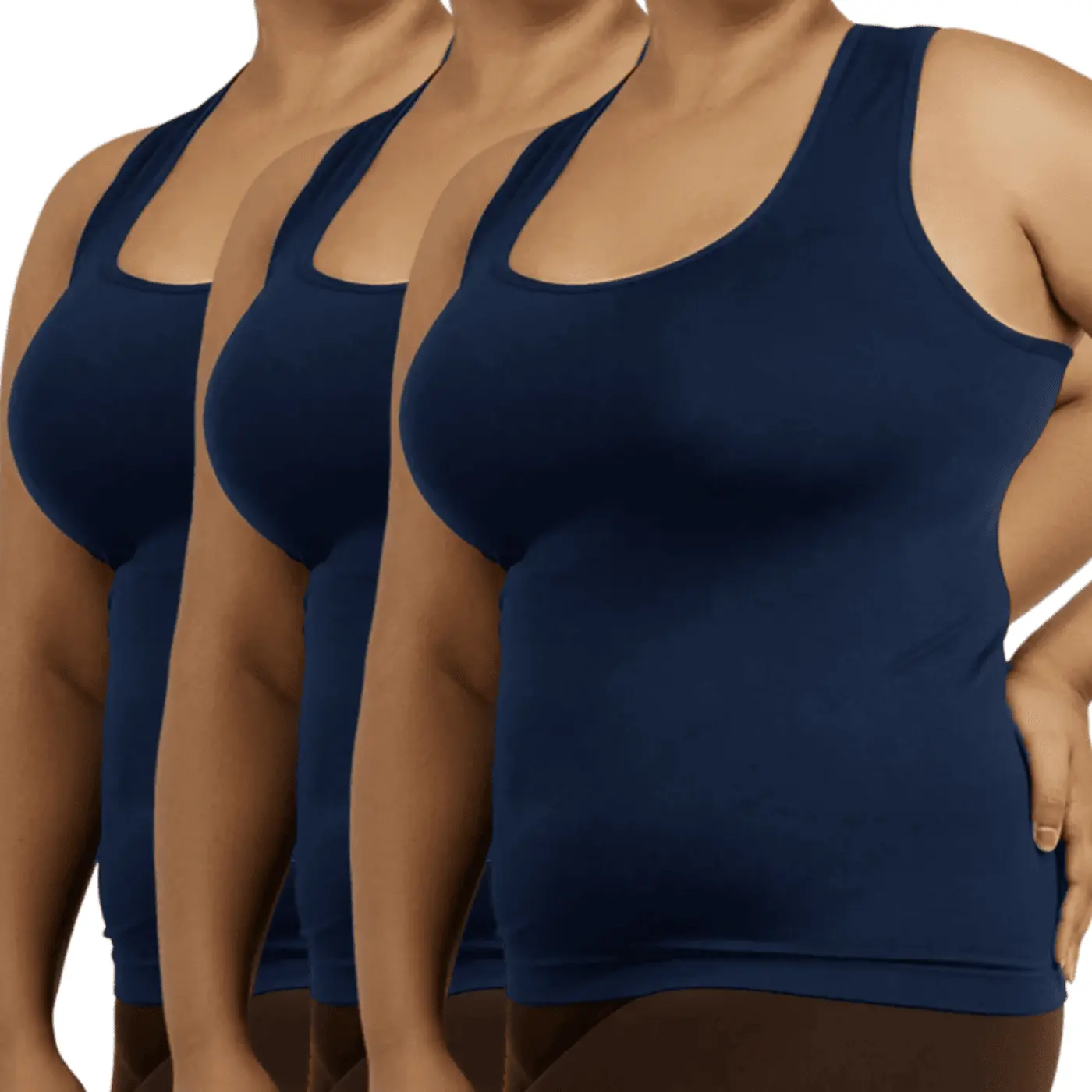3 Pack Women's Racerback Tank Top Curvy Plus Size Workout Sleeveless Athletic Yoga Shirts Camisole No See-Through Workout Running Sports Activewear