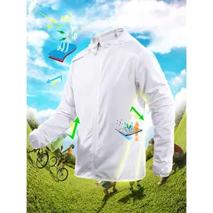 Lightweight, Breathable Men'S Summer Jacket - Casual Hooded Windbreaker with Pockets, Solid Color, Ideal for Outdoor Sun Protection