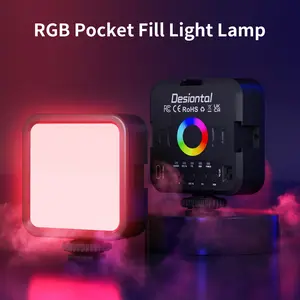 Full Color RGB 2500-9000K Hand Camera Hot Boot Fill Light, Portable Pocket Lamp, 3000-5500K Ambient Photo Light, Adjustable Brightness Light for Photography, Photography Equipment