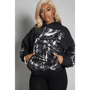Chayse Black Rhinestone Hoodie