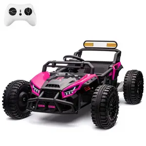 Garvee 24V Electric Ride-On Vehicle with Remote Control, Dual Motors (65W or 2x200W), 4-Wheel Suspension, LED Lights, Bluetooth Music, Power Display, USB, EVA Tires, Off-Road, 2-Seater UTV Style