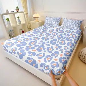 Cute Winter Goose Fitted Sheet Set, Cartoon Snow Goose Print Bedding, Queen/king Size, Nursery Decor, Lovely Gift for Kids and Teens