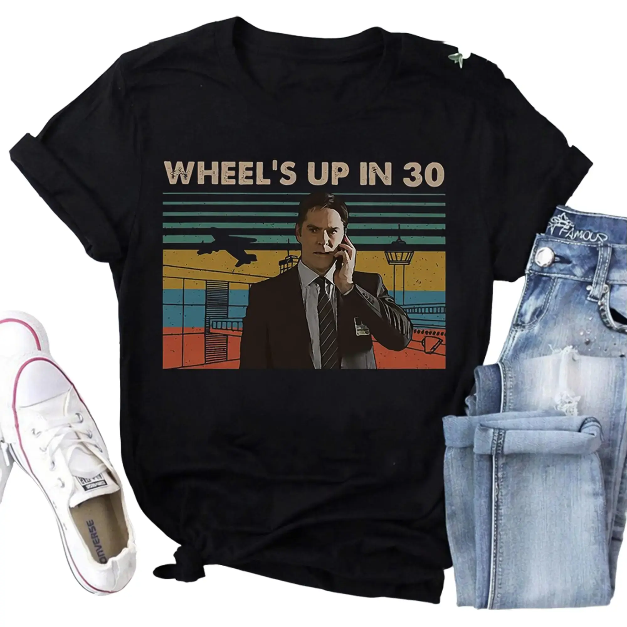Criminal Minds Spencer Reid Vintage Graphic T-Shirt – Wheels Up in 30 Retro Unisex Tee