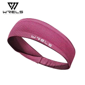 Wrels Sweat-Wicking Sports Headband, Workout Headband, Elastic Breathable Solid Color Hair Tie, Mesh Cold Sensation Headband for Yoga Pilates Running Fitness