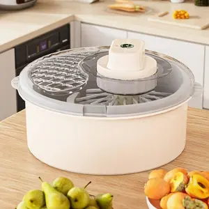 Fruit Vegetable Washing Machine, Multi-Functional Automatic Drain Basket, Home Spin Dryer, Hand-Free Vegetable Washing Basket, Kitchen Utensils