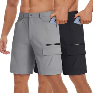 MAGCOMSEN 2 Pack Men's Hiking Cargo Shorts 9" Quick Dry Lightweight Summer Casual Shorts for Men Work Golf Outdoor 5 Pockets Outdoorfun FallFreshness