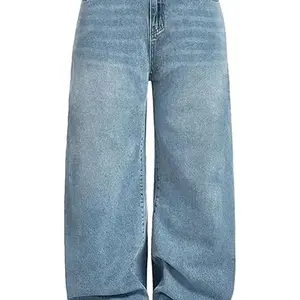 High Waist Wide Leg Jeans, Light Blue Denim, Elastic Waistband, Baggy Fit mother  jeans Pants Casual Tops Comfort bootcut jeans 90s outfits flare jeans cargo jeans Style Trouser Loose Oversize 90s outfits