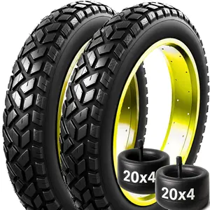20x4.0 Fat Tire & Tube Set for E-Bikes – 2 Heavy-Duty Tires + 2 Schrader Inner Tubes – Fits Himiway, Rad, Aventon, Ecotric