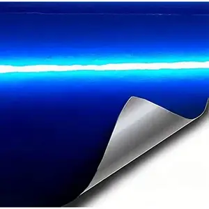 XPO Gloss Liquid Metal Dark Blue Vinyl  Wrap Adhesive Film (1ft x 5ft)