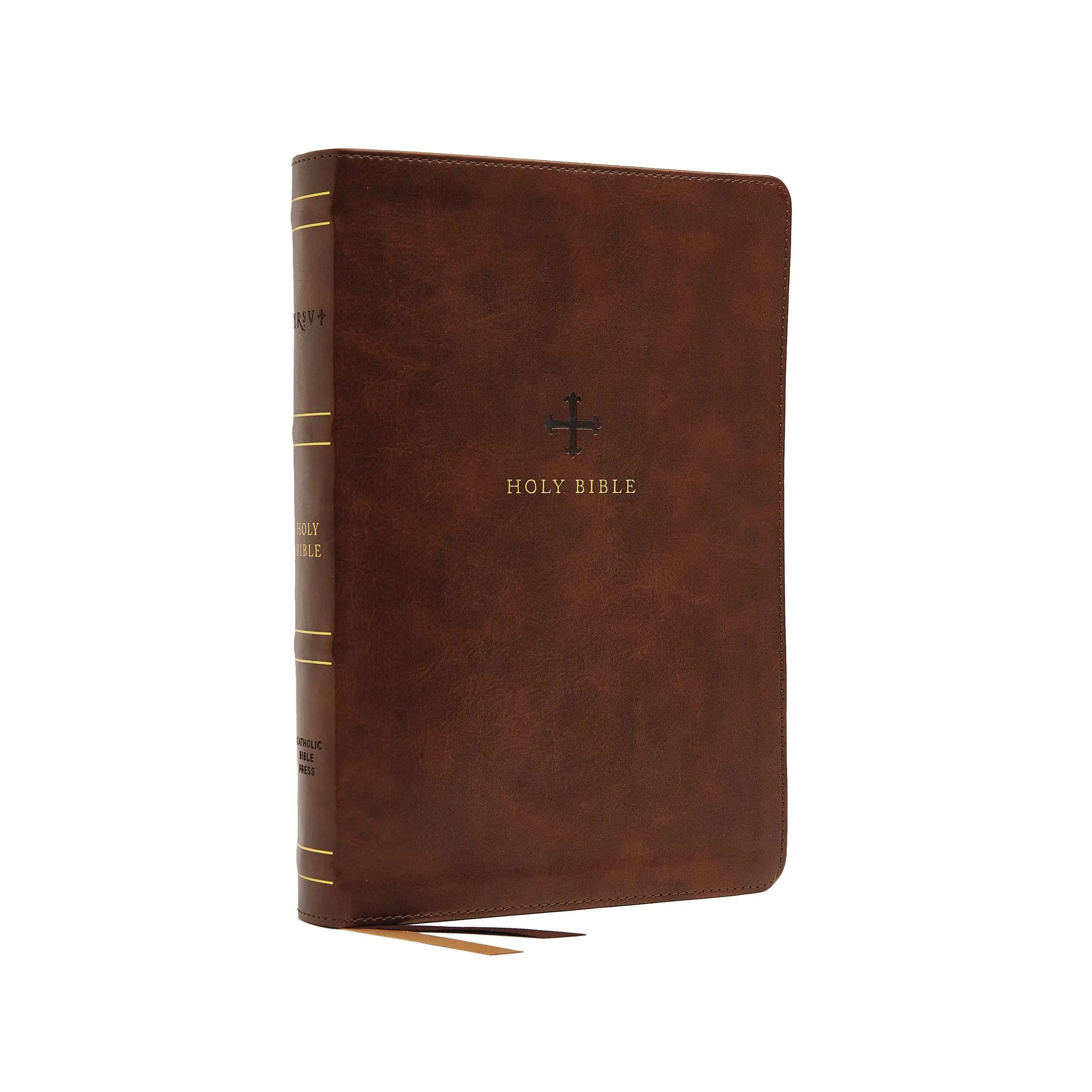 NRSV Large Print Standard Catholic Bible, Brown Leathersoft (Comfort Print, Holy Bible, Complete Catholic Bible, NRSV CE): Holy Bible by Catholic Bible Press [Leathersoft Book]