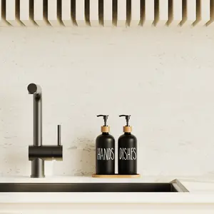 Soap Dispenser,Dish Soap Dispenser for Kitchen Sink.Glass Hand Soap Dispenser, Modern Farmhouse Decor Dish Soap Dispenser for Bathroom,Kitchen Sink Decor