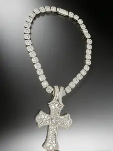 ICE DRIP CROSS TENNIS CHAIN Complimentary shipping