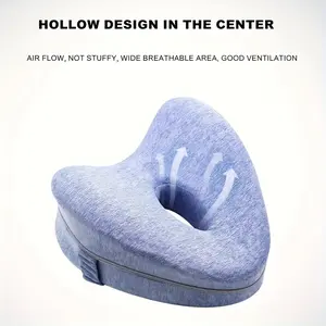 Side Leg Pillow, Smooth Spine Alignment Pillow for Hip Pain Relief, Sciatica, Low Back Pain, Hip Support Pillow for Leg and Knee with Elastic Band
