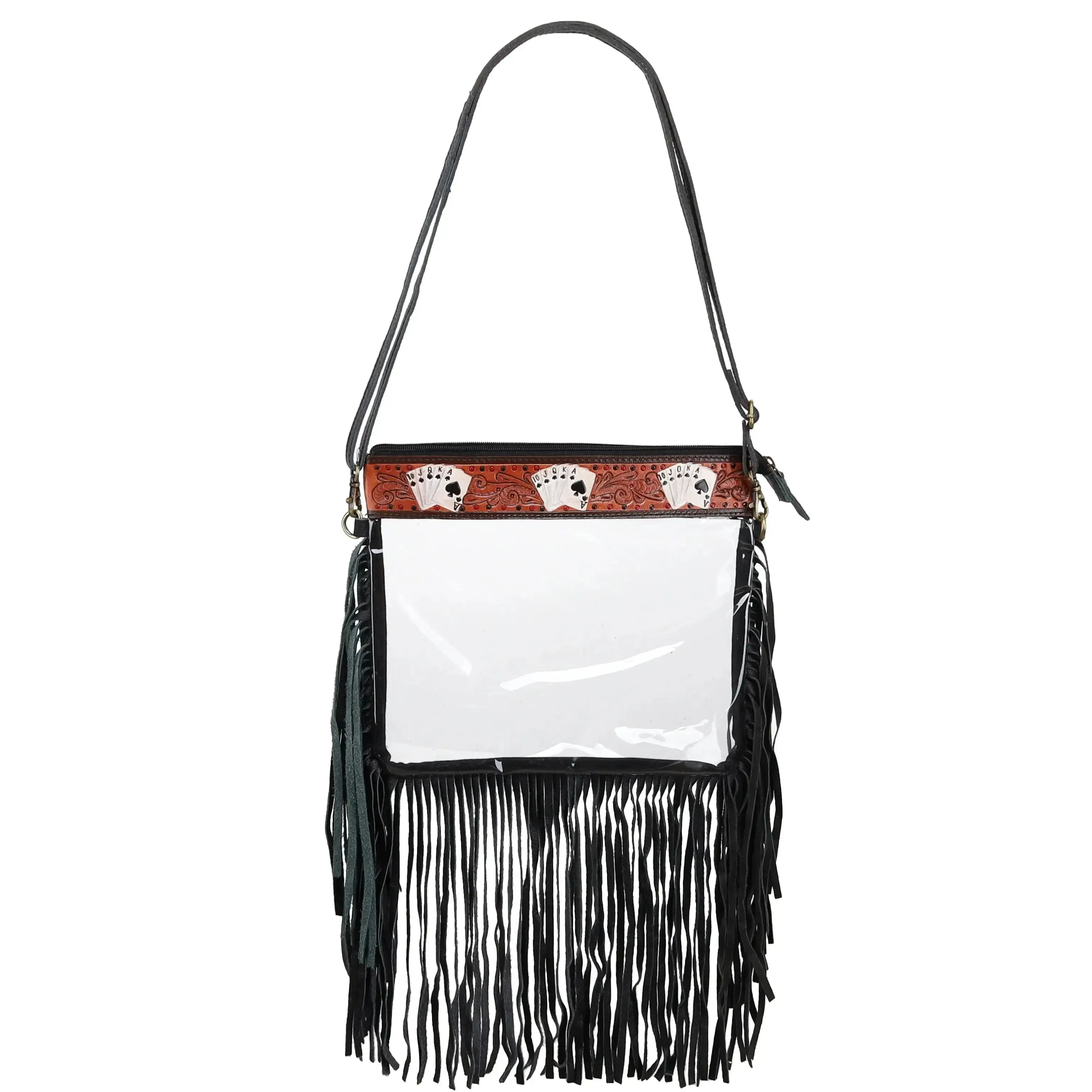 Royal Flush Clear Crossbody Bag