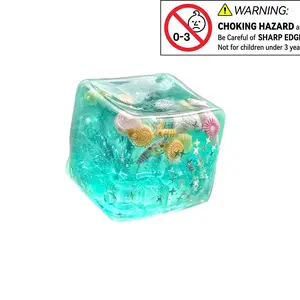 Ice Cube Stress Balls, Marine Shell Squishies, Soft Slow-Rise Sensory Toy, Squeeze Ball Hand Toys, Stretchy Fidgets for Anxiety Relief, Marine Theme, Stress Relief Fidgeting