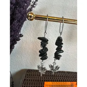 Obsidian earrings