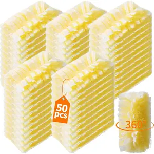 50 Count 360? Heavy Duty Duster Refills Compatible with , Larger Size-Extra Thick Electrostatic Disposable dusters Refill for Electronics, Furniture, Blinds, Ceiling Fans, Unscented